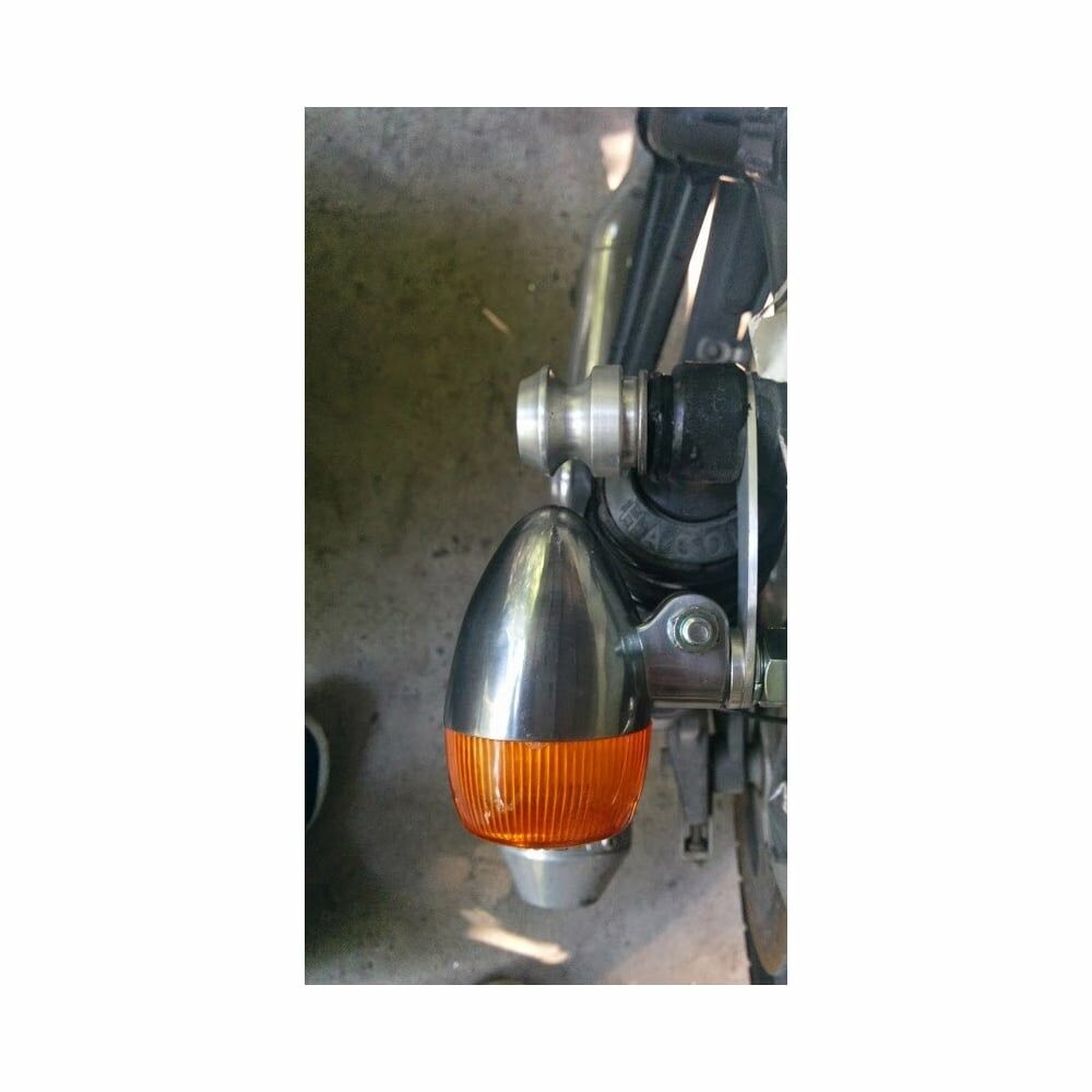 Motone 凱旋通用 後方向燈支架 (避震位置) 拋光銀