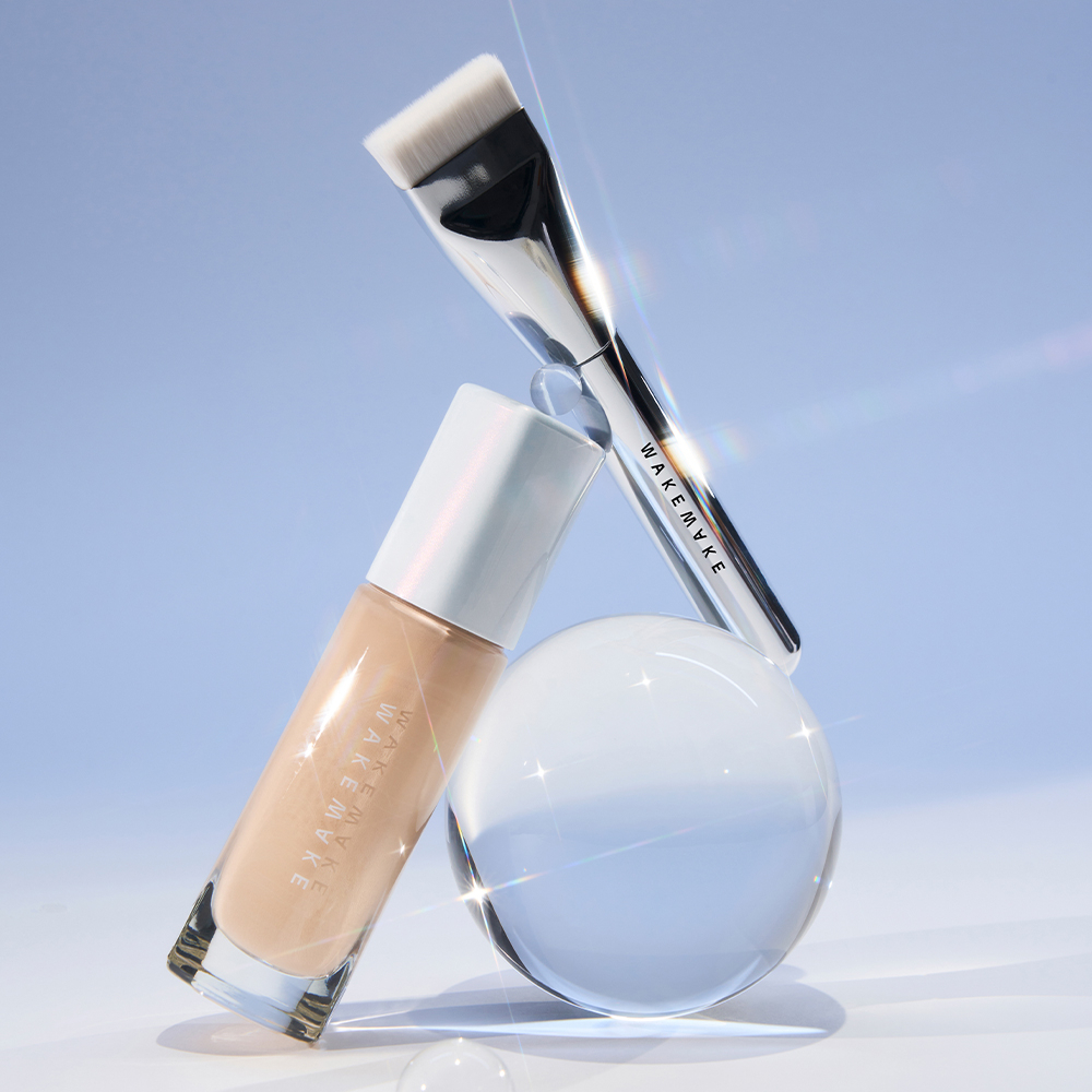 WAKEMAKE Water Glow Coating Foundation 30ml [Official Brush Planning Set]