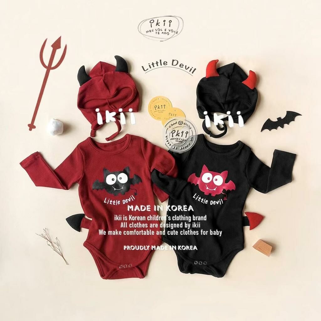 (現貨) 韓國直送ikii Halloween Little Devil 衫仔 (連帽仔set)