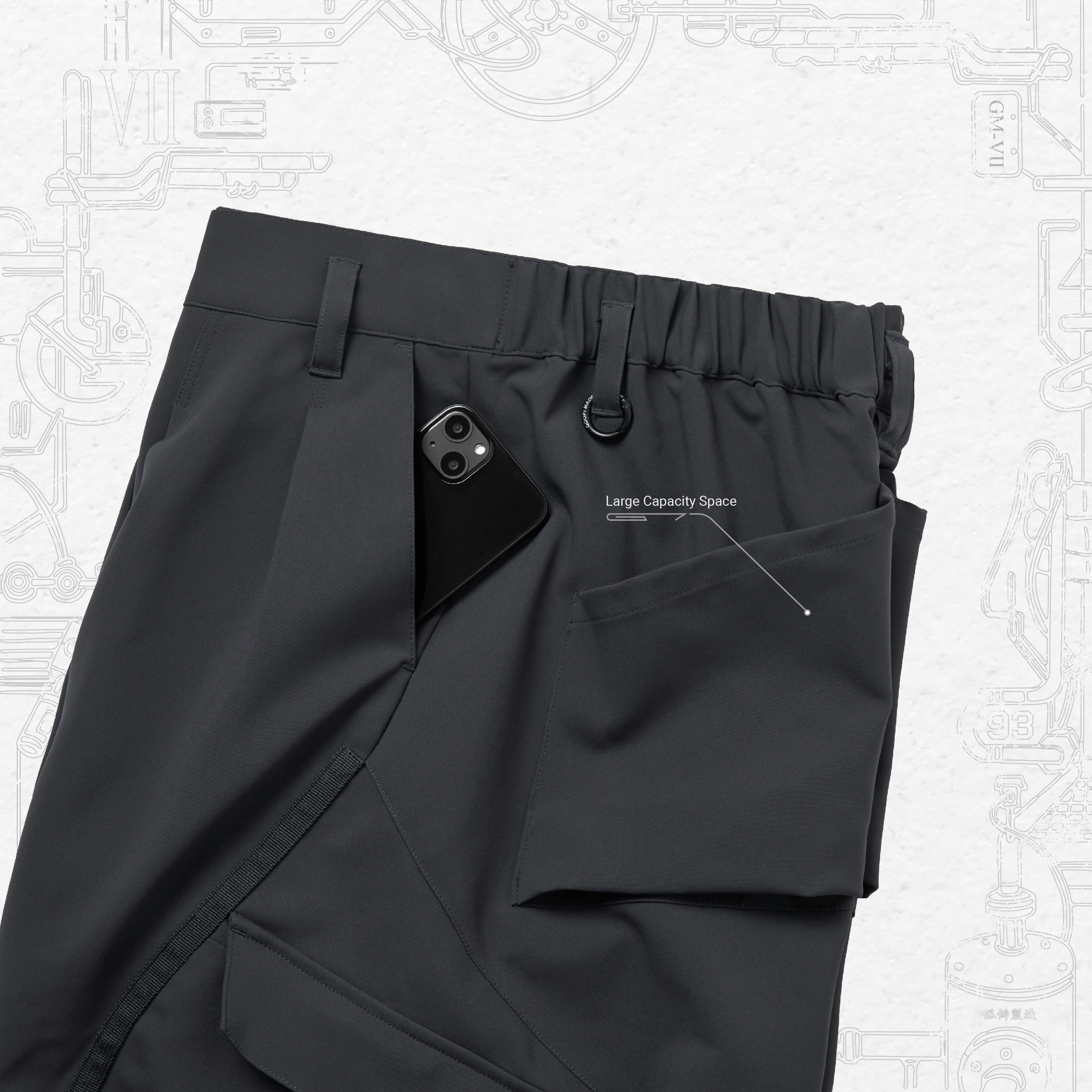 G7-P1” Zettabyte 4D Utility Pants - Iron G7-P1” Zettabyte 4D Utility Pants - Iron