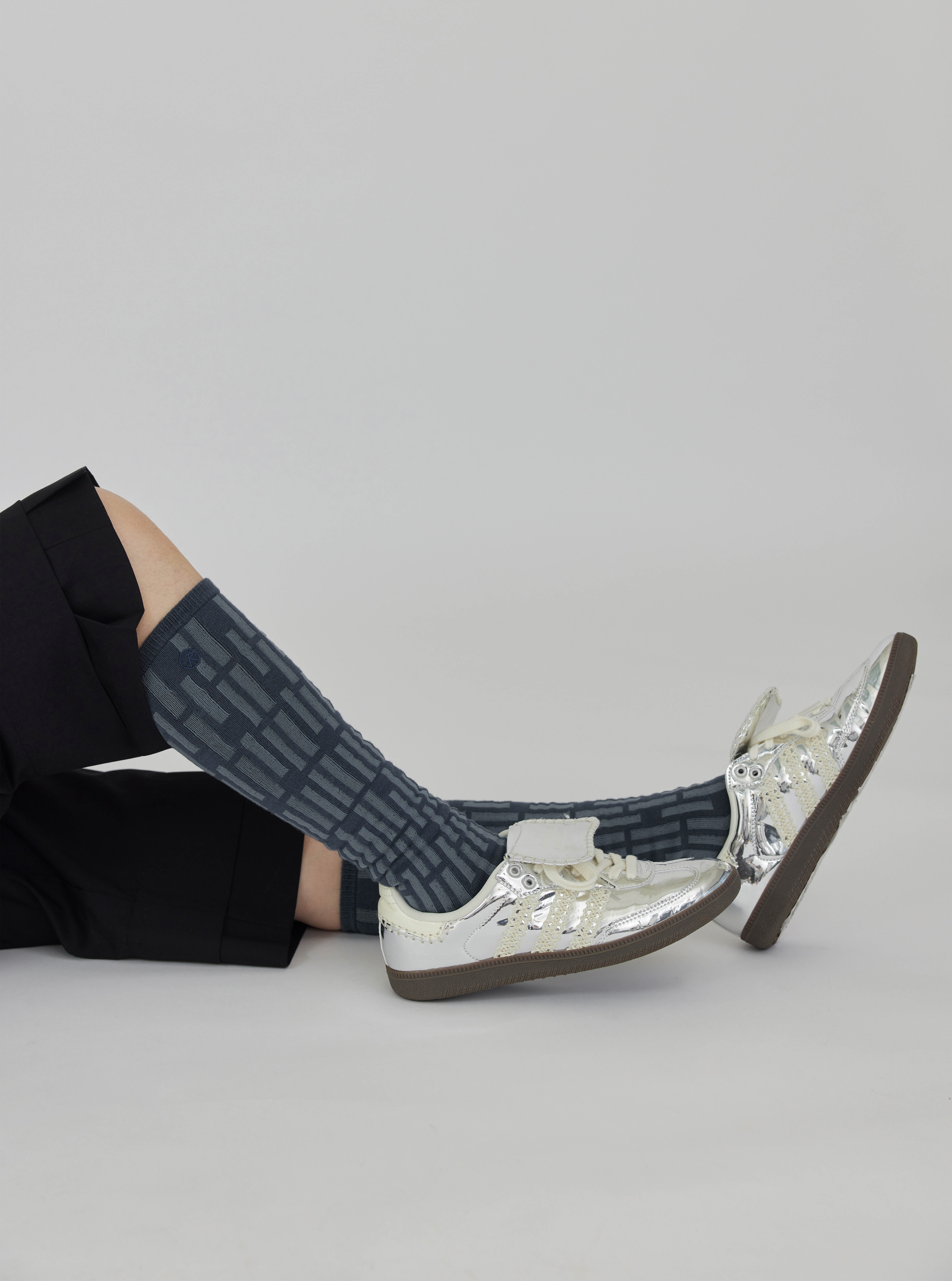 Striped Knee Highs | Provence Blue