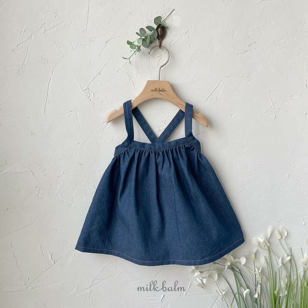 (現貨) 韓國童裝  牛仔吊帶裙
