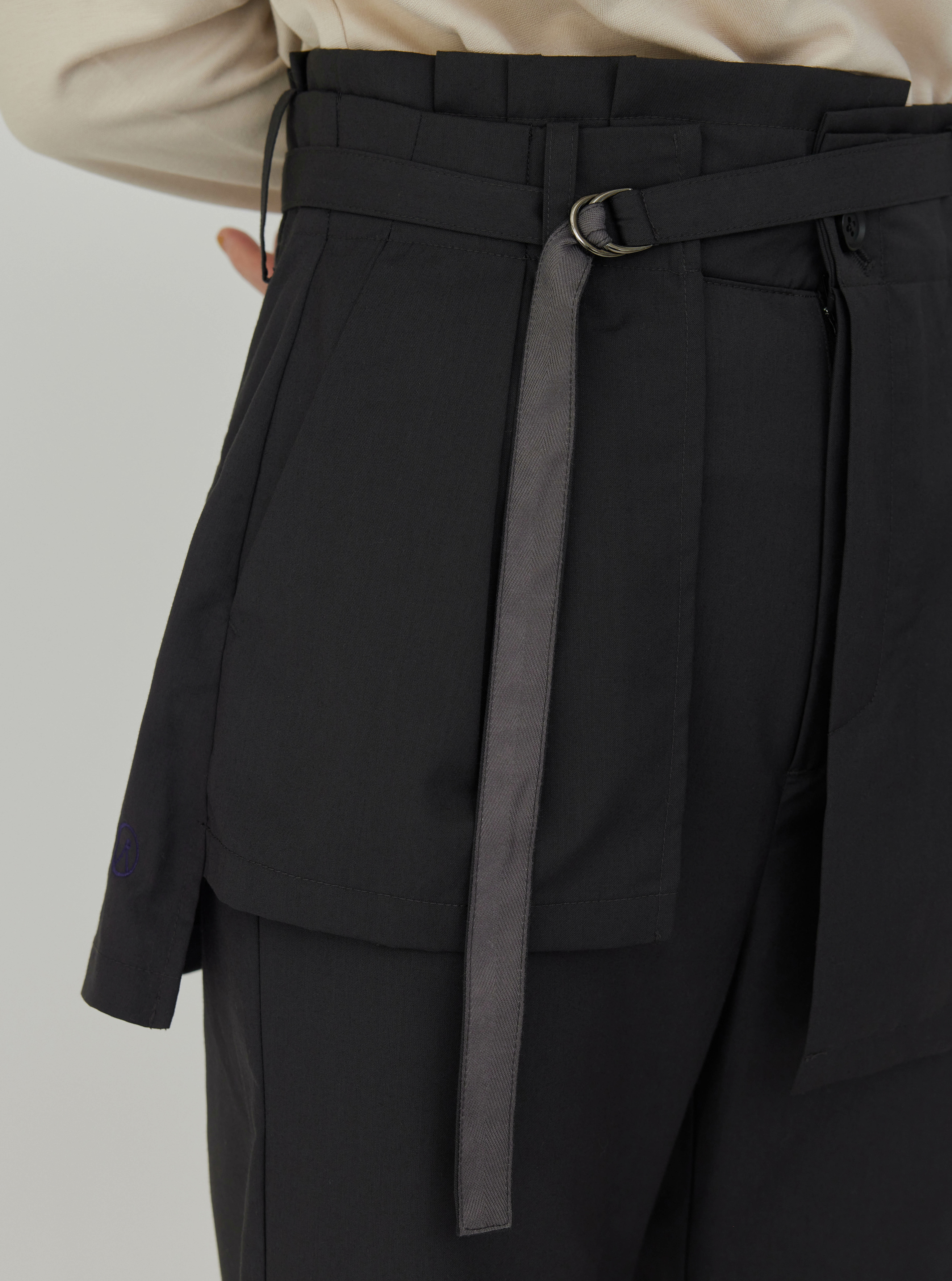 Layered Flared Pants | Gray