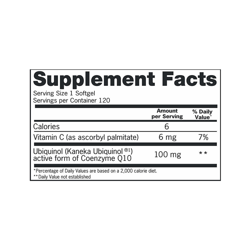 Qunol Mega Ubiquinol CoQ10 100 mg., 120 Softgels[EXP：03/2028]