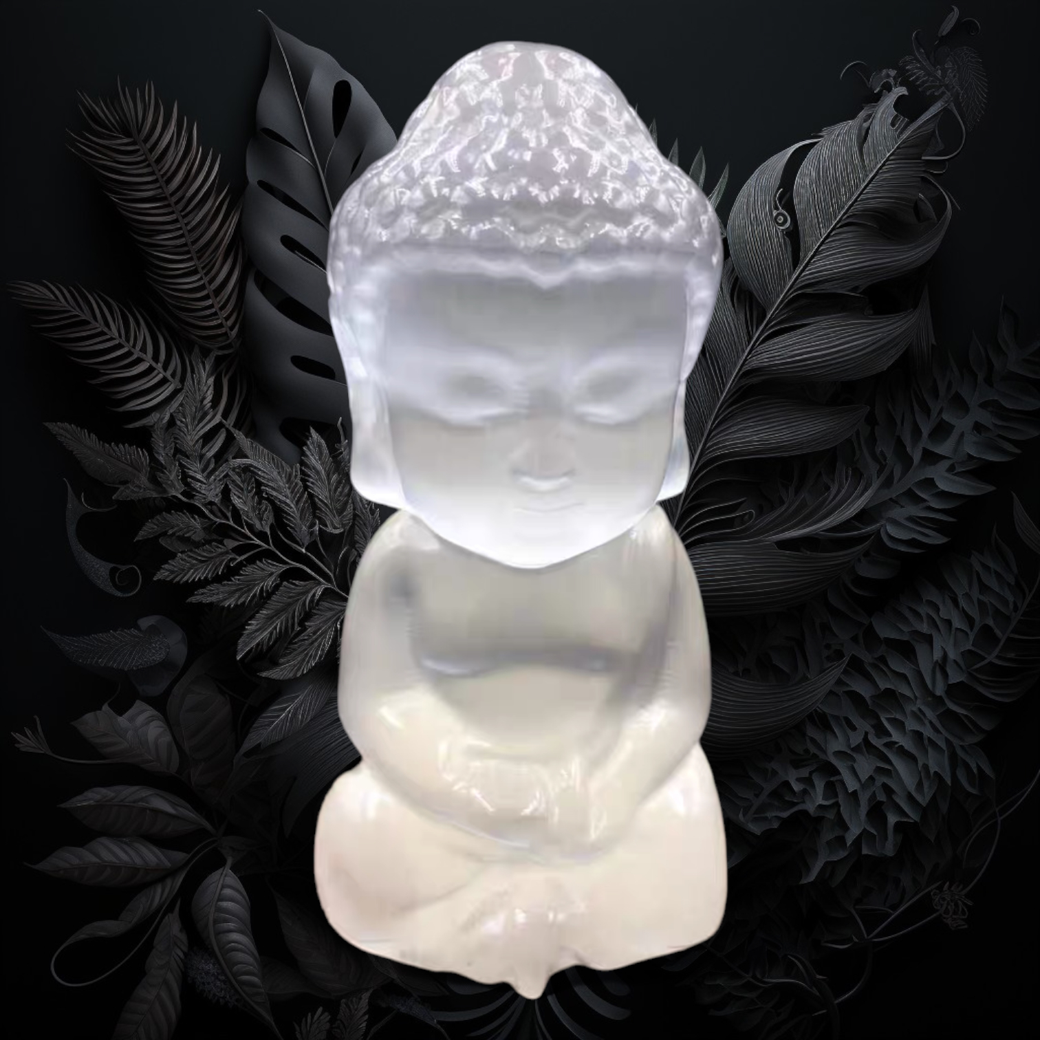 透石膏石 寶寶佛 (水晶淨化柱)