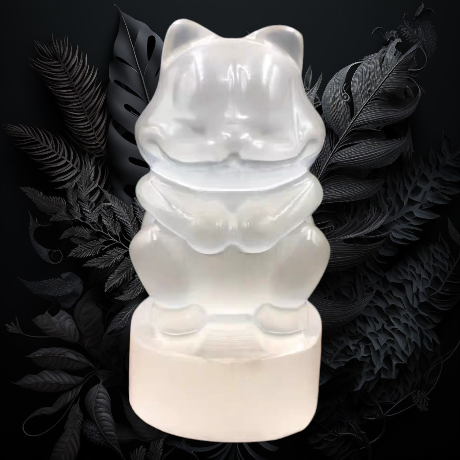 透石膏石 加菲貓 (水晶淨化柱)