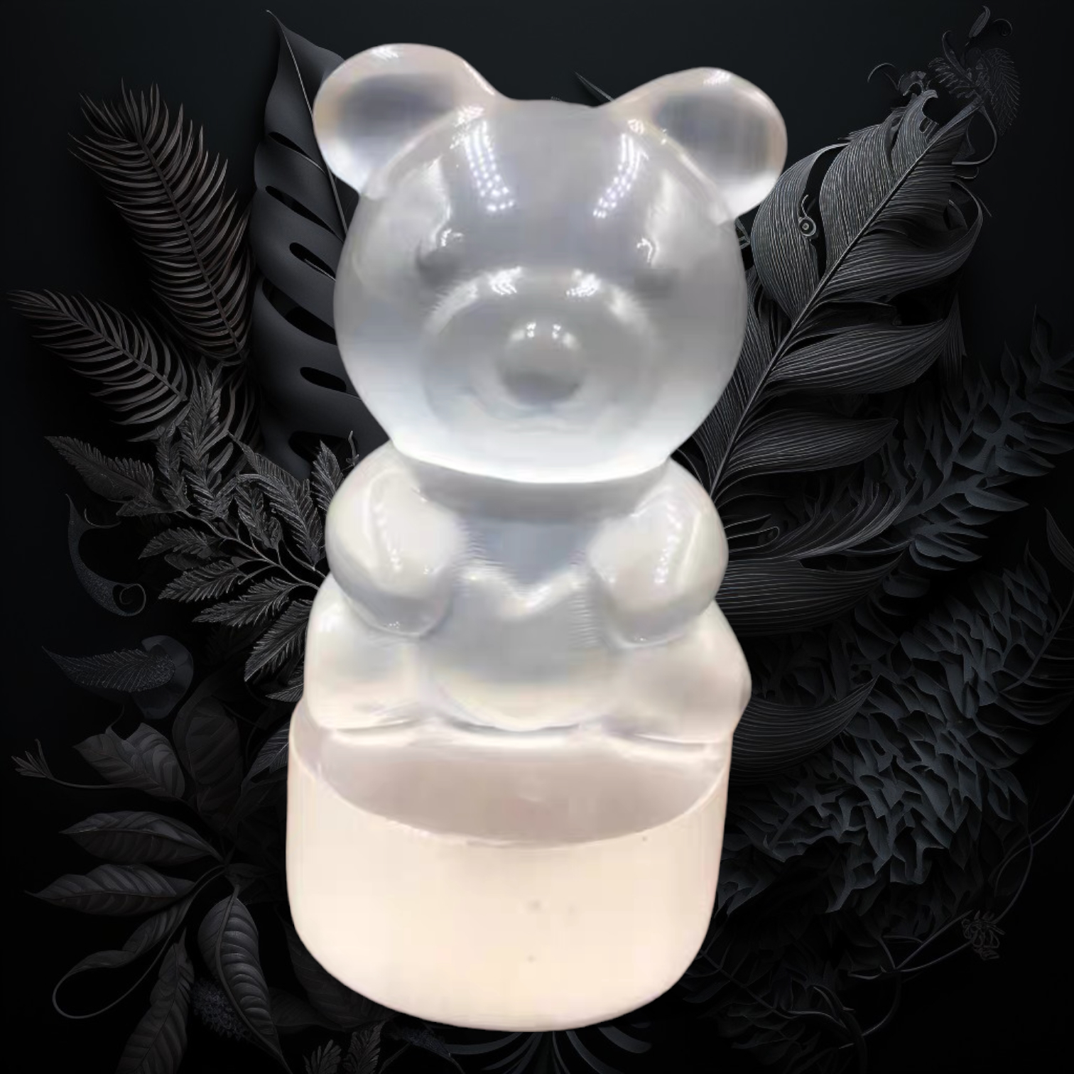 透石膏石 抱心熊 (水晶淨化柱)
