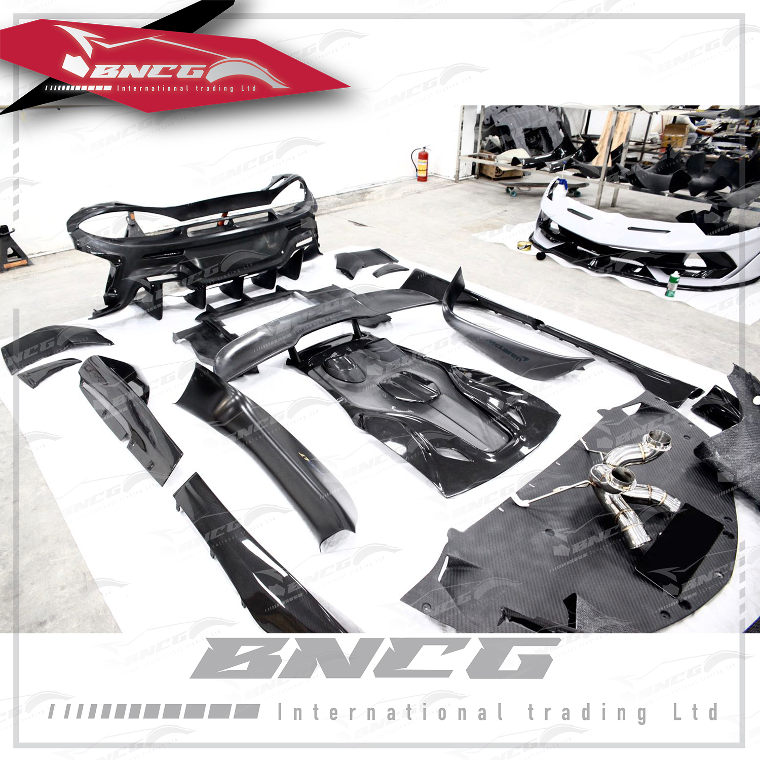 麥拉倫 McLaren 540 570 600lt 卡夢 乾碳纖維 大包圍 前下巴 後保桿 前後護板 側裙 引擎蓋 尾翼 尾飾管