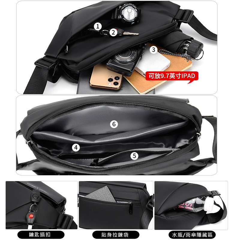 現貨|漫遊者斜角設計掀蓋磁吸單肩包【BGSG002】