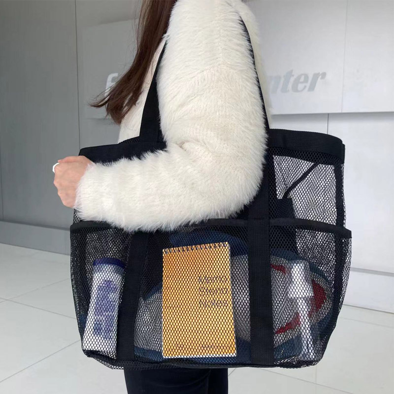 網狀手提袋/附小袋 32x36x17cm