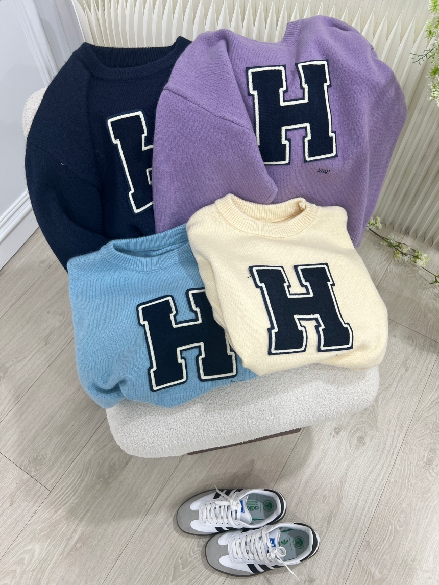 H字貼布毛衣*4色