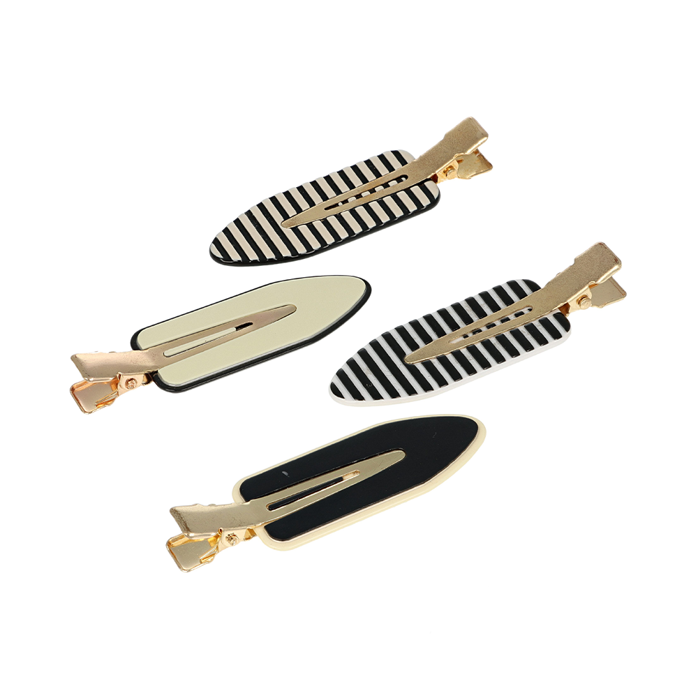 L. ERICKSON 無痕髮夾組-4入組〈黑白組合〉