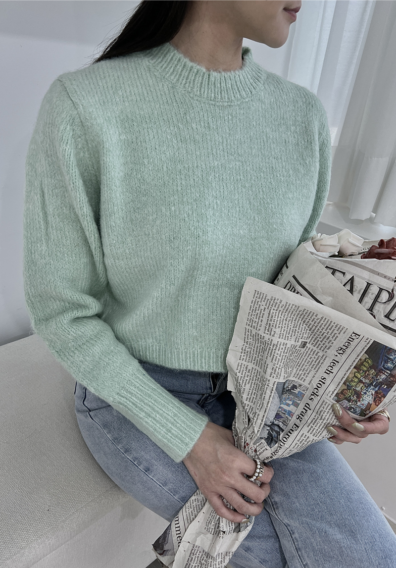 糖果色系混羊毛短版毛衣*4色