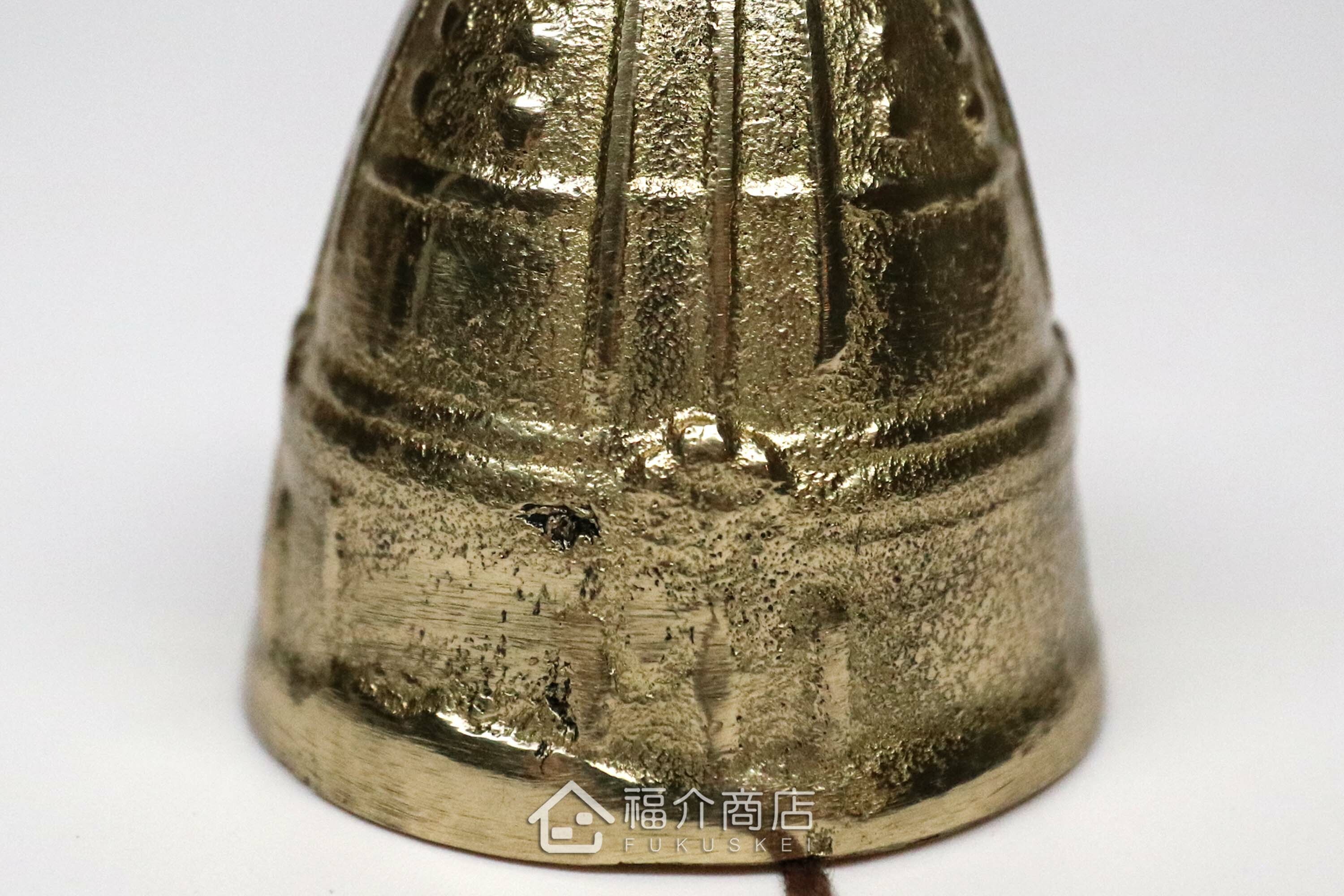 銅製的銅色釣鐘造型風鈴