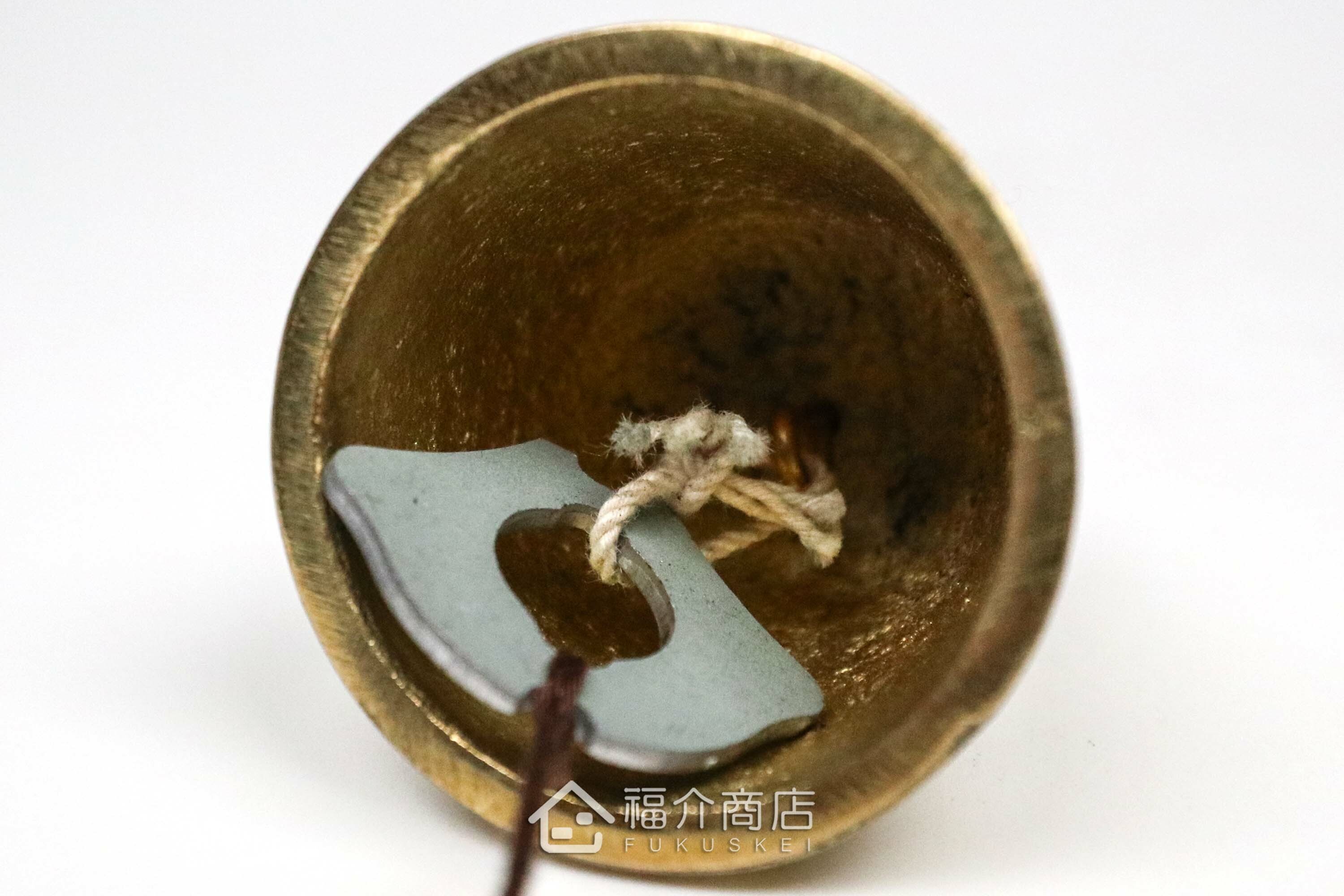 銅製的銅色釣鐘造型風鈴