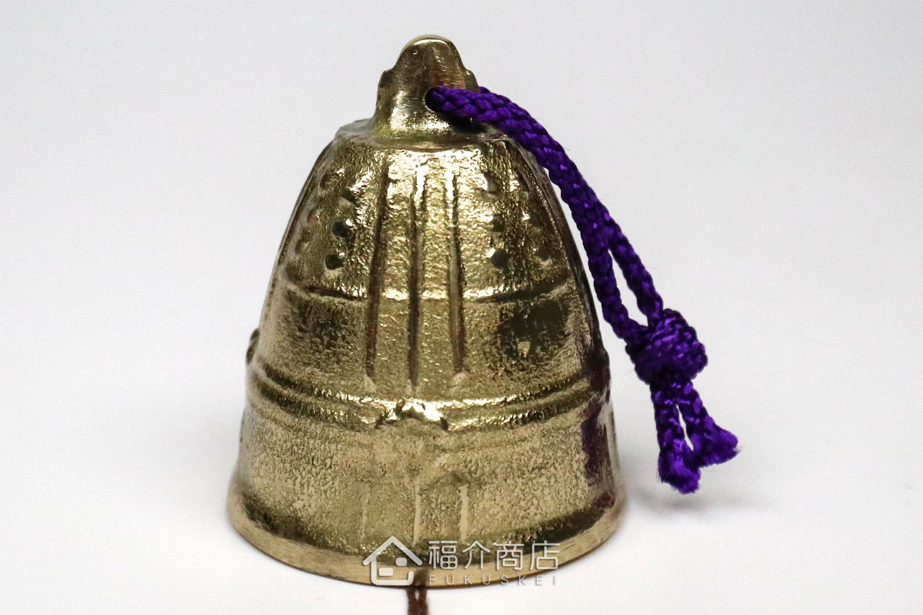 銅製的銅色釣鐘造型風鈴