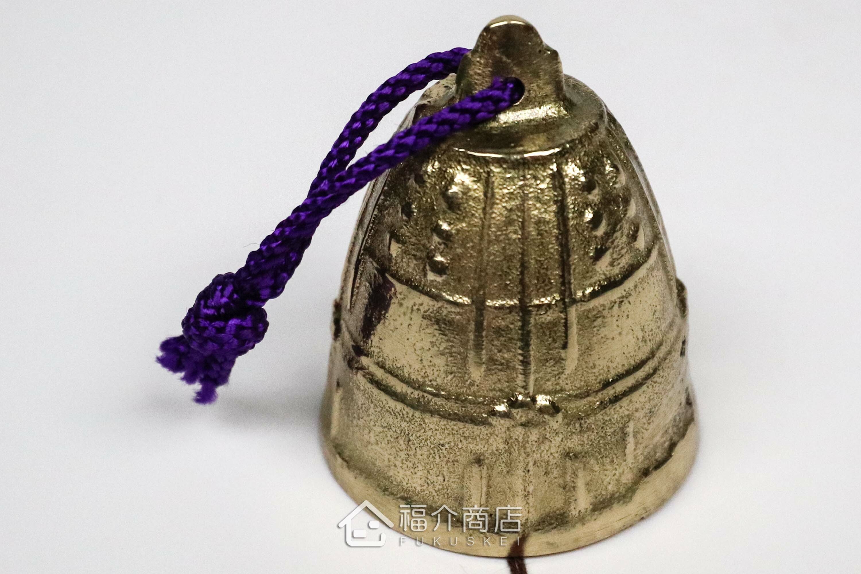 銅製的銅色釣鐘造型風鈴