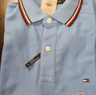 [S] TOMMY HILFIGER MEN'S POLO WITH DISTINCTIVE STRIPES,BLUE, 78J2653-461 (STH500)