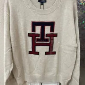[S] TOMMY HILFIGER KNITTED PULLOVER,BEIGE, 76J4184-050 (STH506)