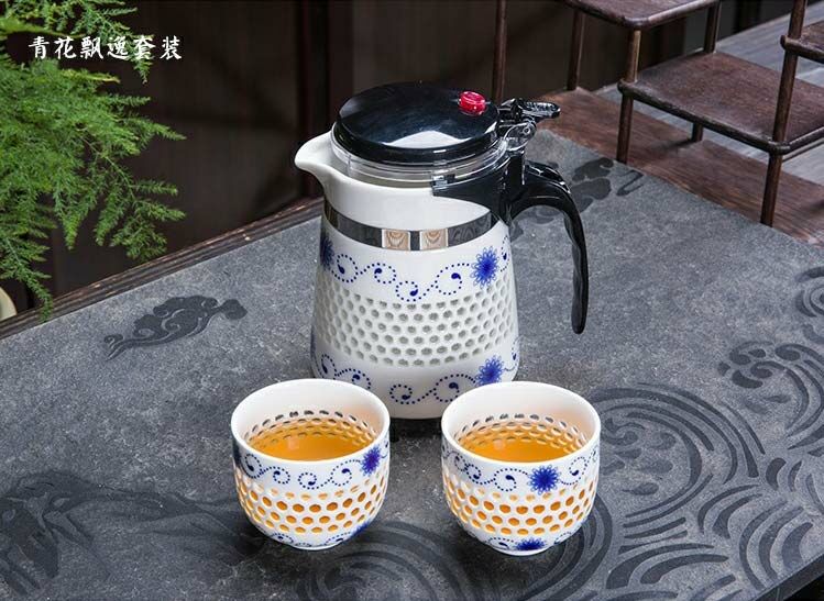 玲瓏瓷飄逸杯壺組-1壺2杯