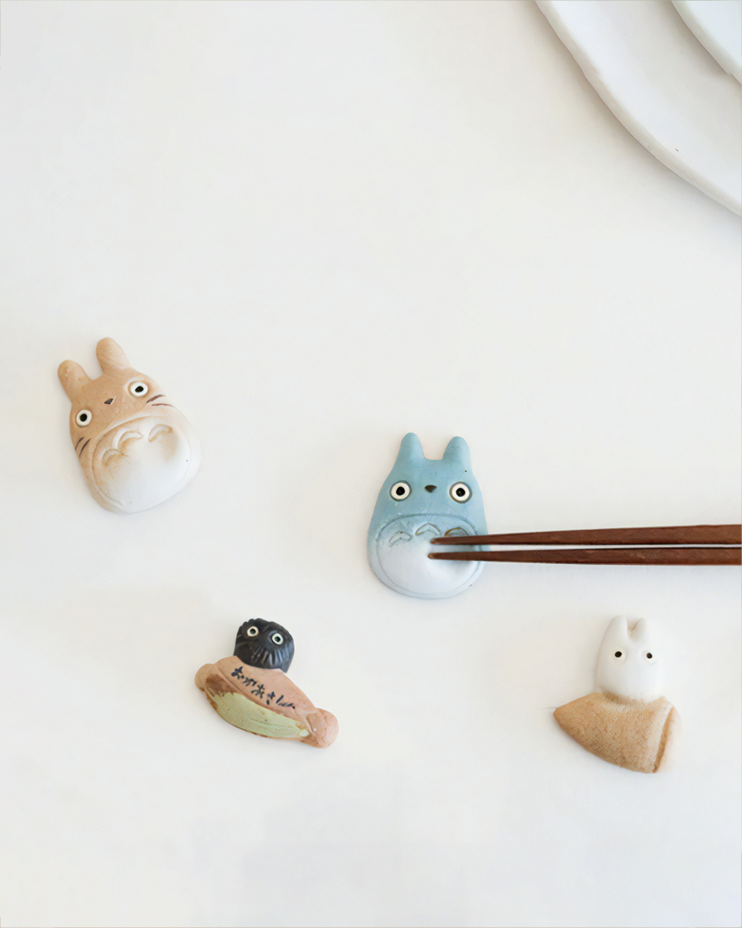 手工陶器 龍貓筷子托(4款)｜信樂燒