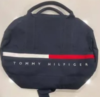 [S] TOMMY HILFIGER 6944610 KIDS' FLAG STRIPE LOGO DUFFLE BAG,NAVY, 196038763502 (STH516)