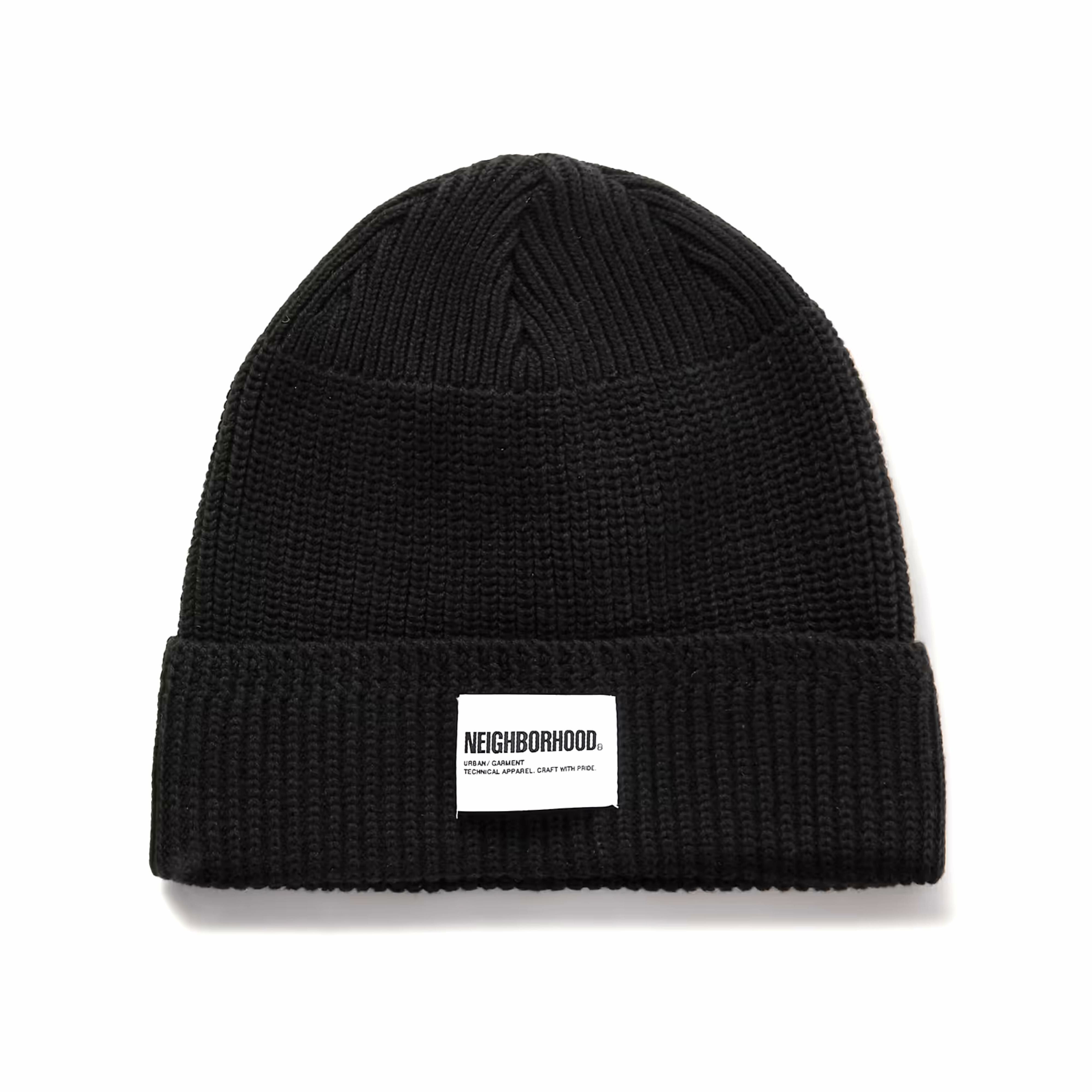 Neighborhood Ribbed Beanie (Black)