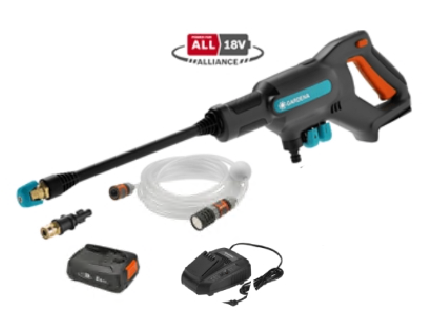 "GARDENA" 德國充電式中壓清洗機套裝