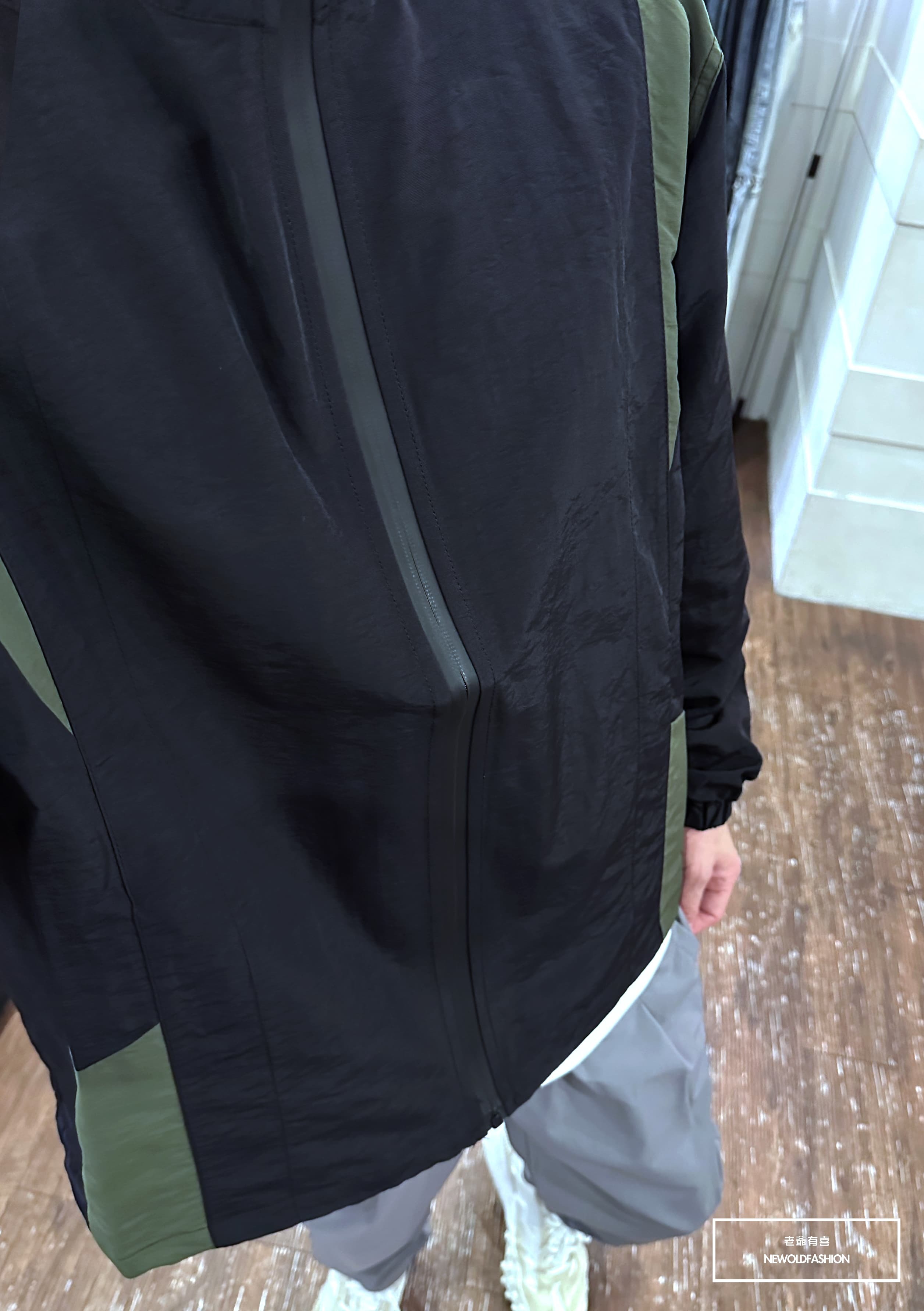 『新品上市』重磅色塊拼接防風外套-黑(NOF2310C61005)