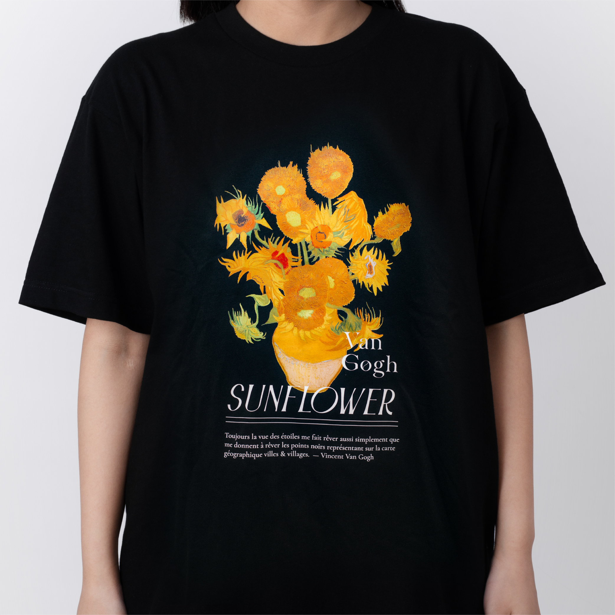 藝術T恤｜梵谷《向日葵》黑