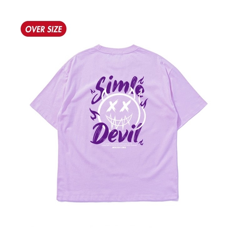 MAXXC 微笑惡魔短T-淡紫