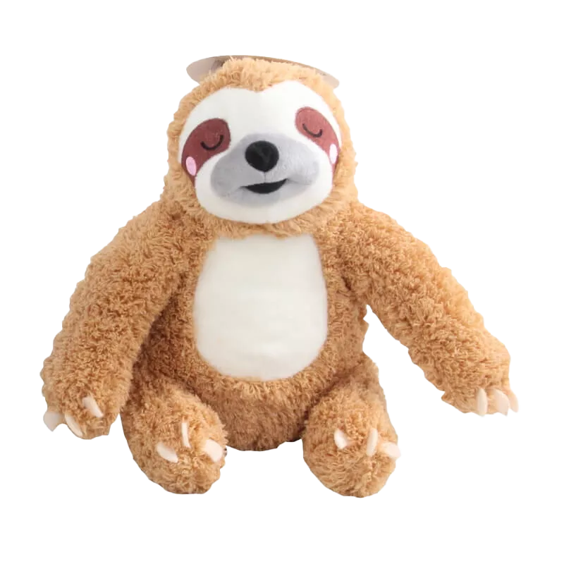 Pawise⎜ 毛茸茸樹懶狗玩具 - 淺啡色 (No.15010)