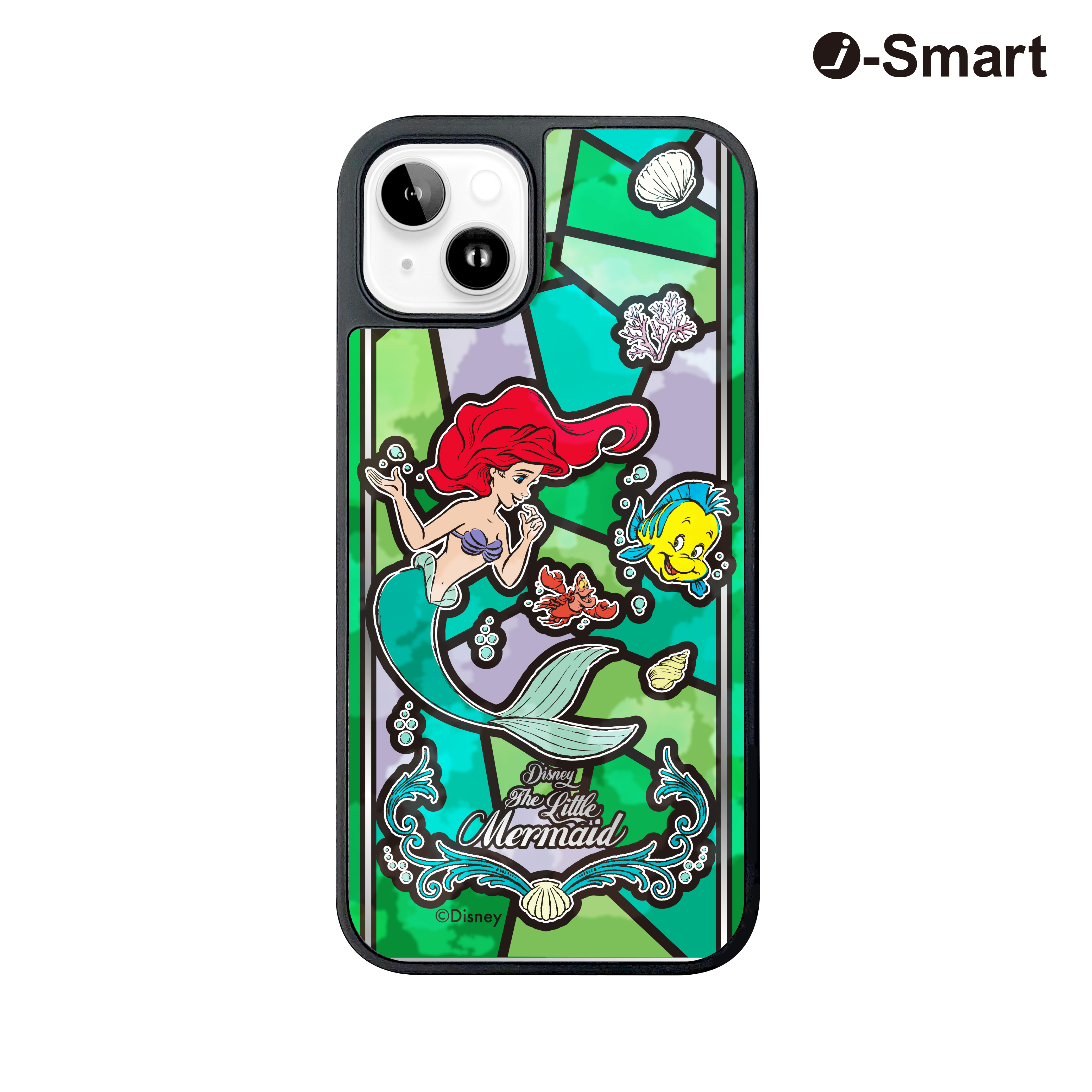 i-Smart迪士尼公主系列彩繪玻璃手機殼-小魚仙 Ariel