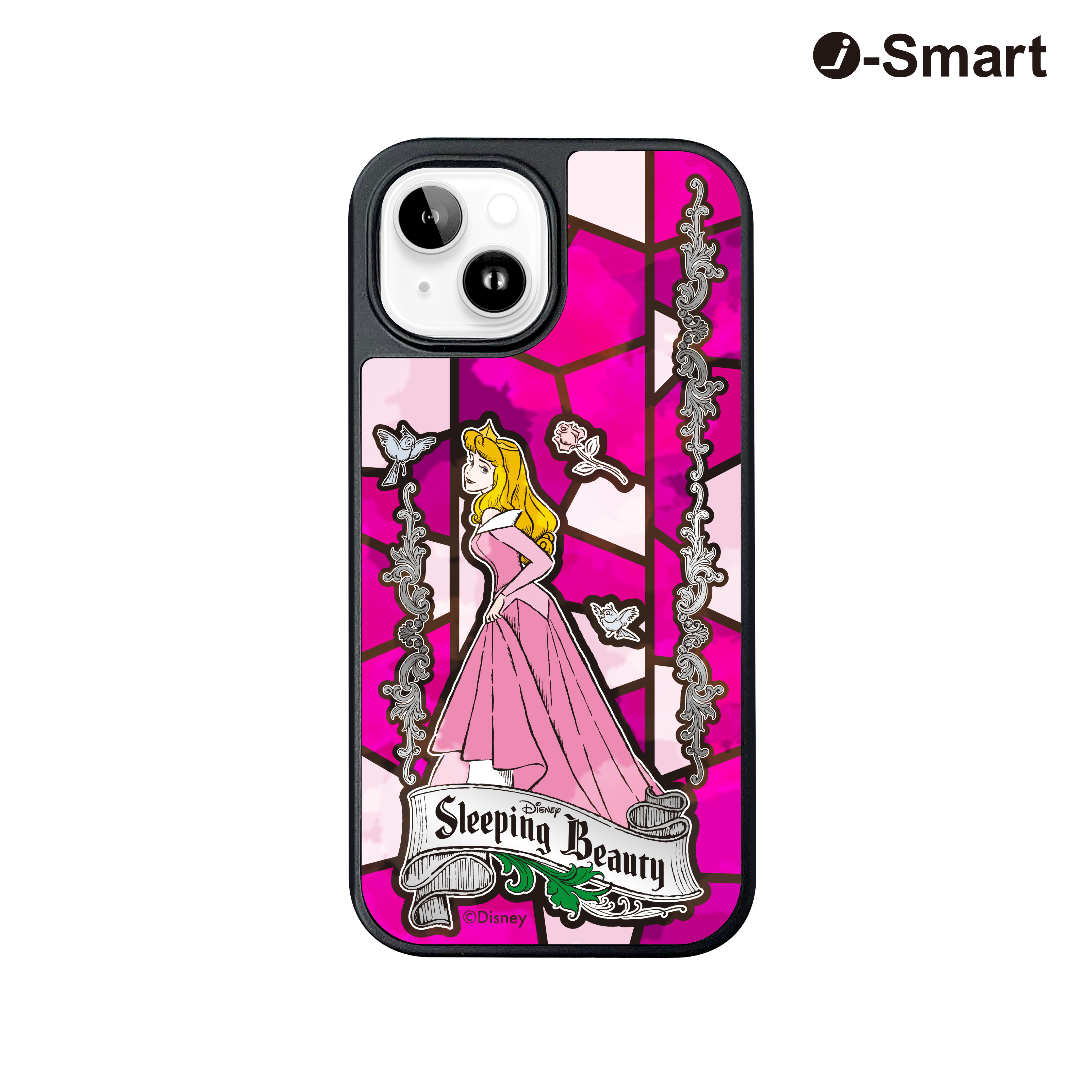 i-Smart迪士尼公主系列彩繪玻璃手機殼-睡公主 Aurora