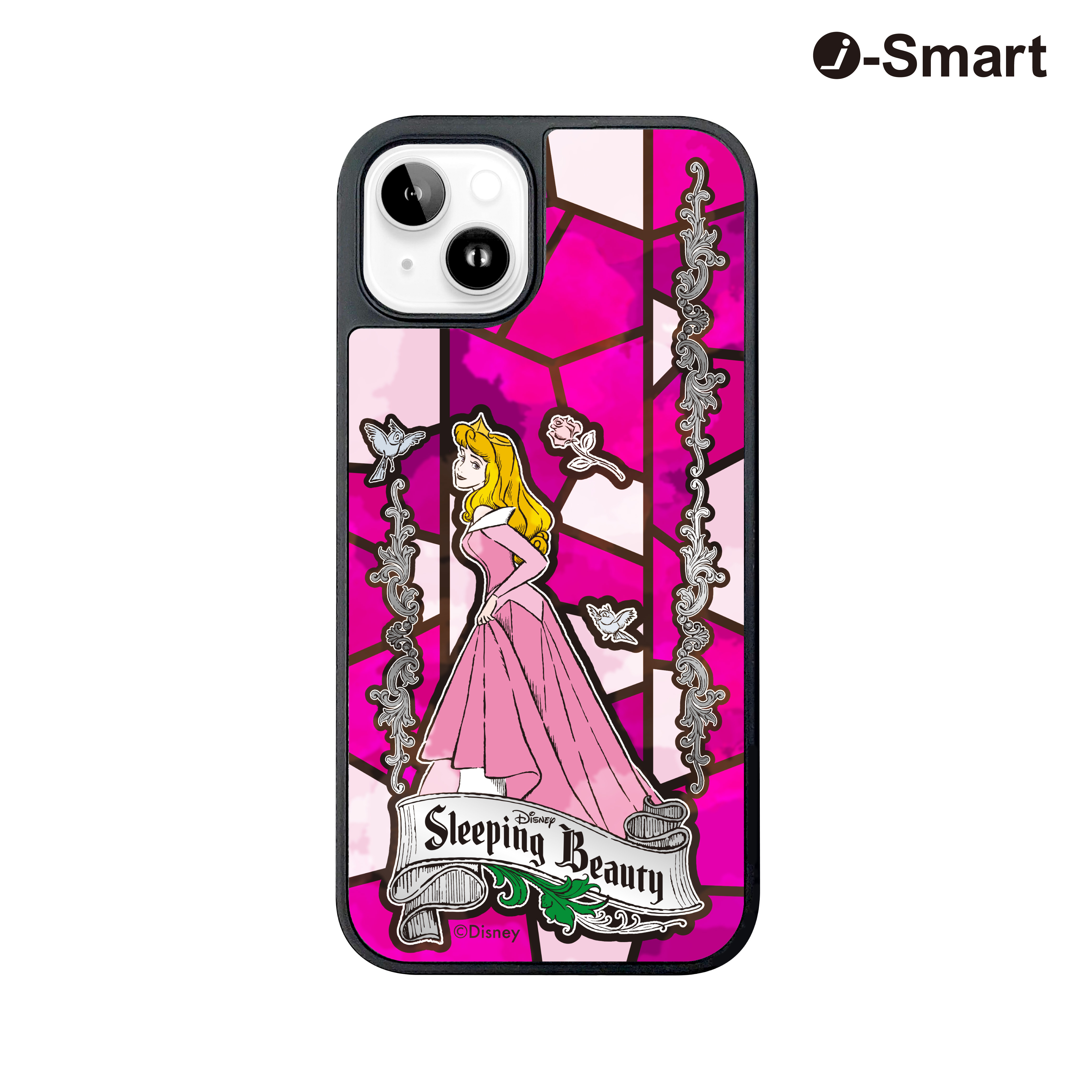 i-Smart迪士尼公主系列彩繪玻璃手機殼-睡公主 Aurora