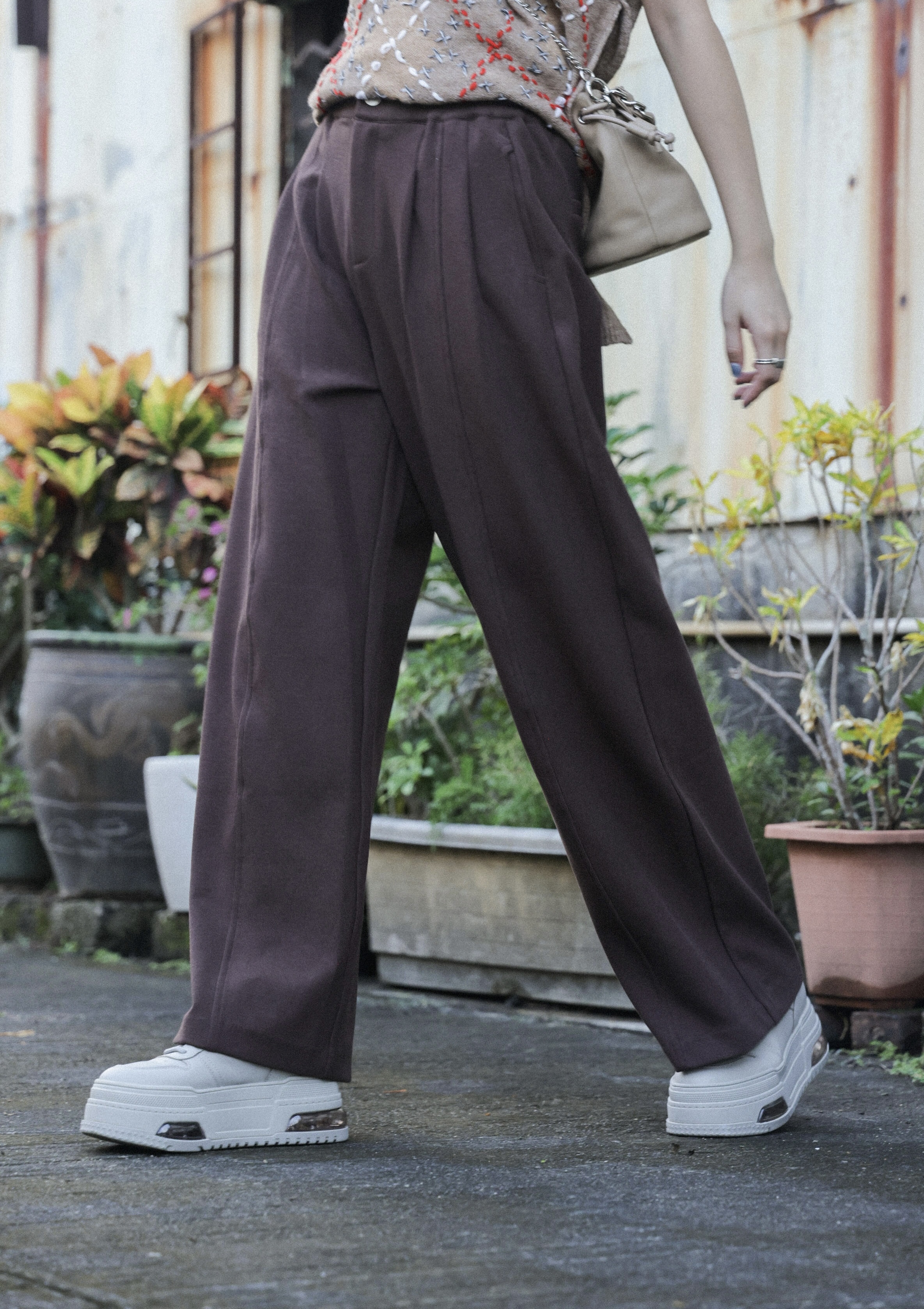 幼直紋休閒束腰褲（現貨款式）