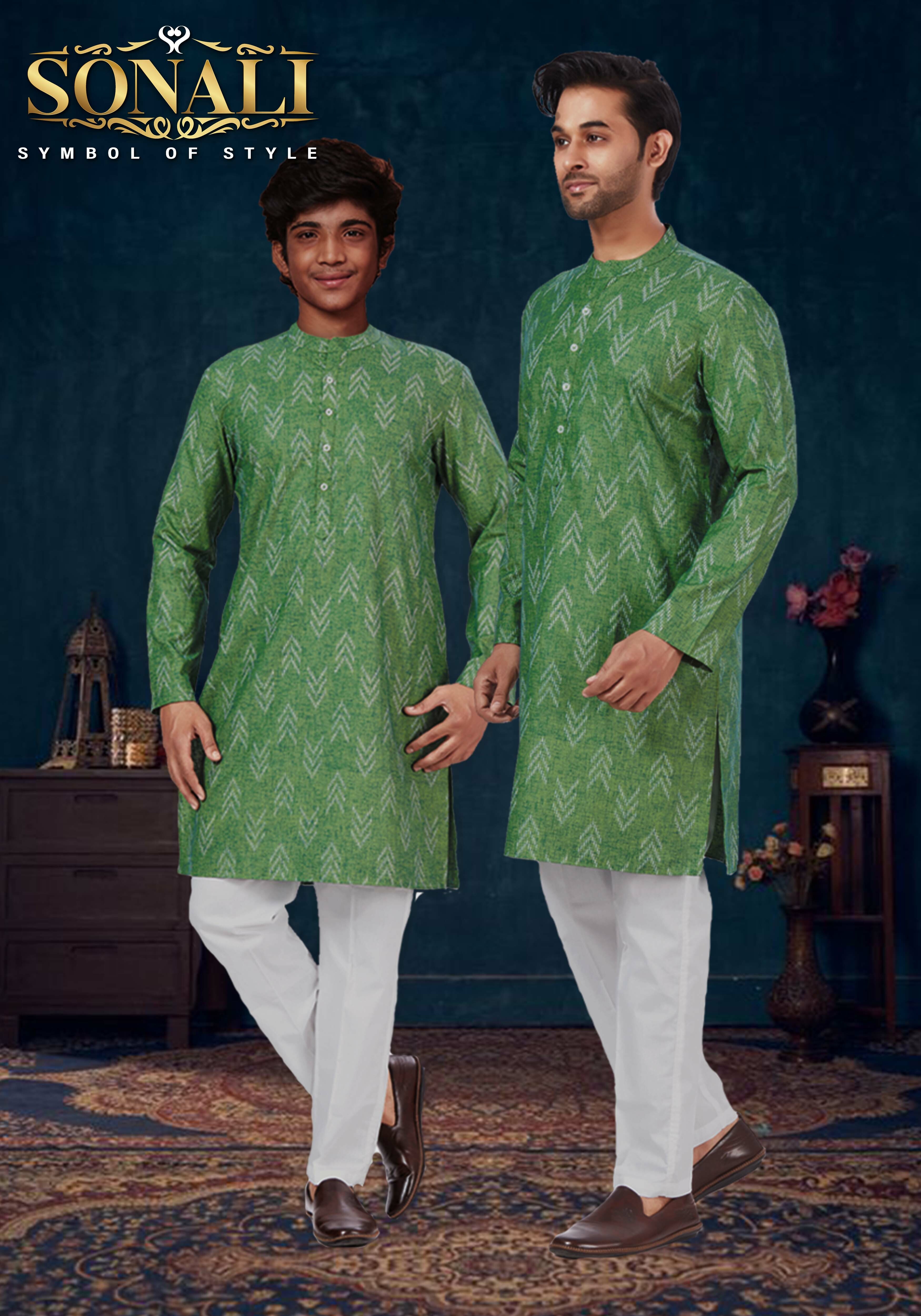 Sonali Premier Collection Men's Kurta Kid's kurta Ethnic Wear Traditional Kurta Indian Dresses Deepavali's Collection
