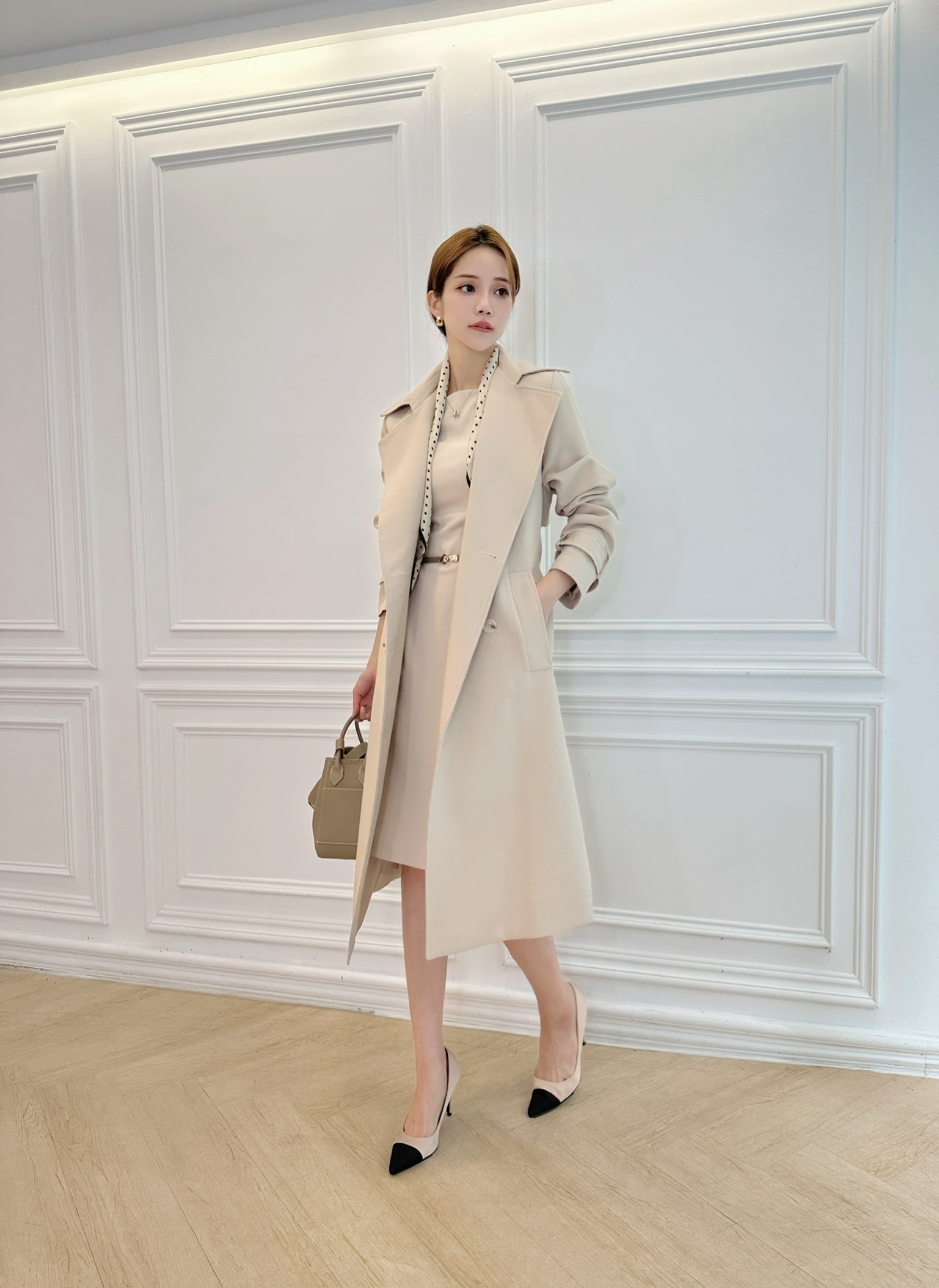 絕美大牌感雙排釦風衣