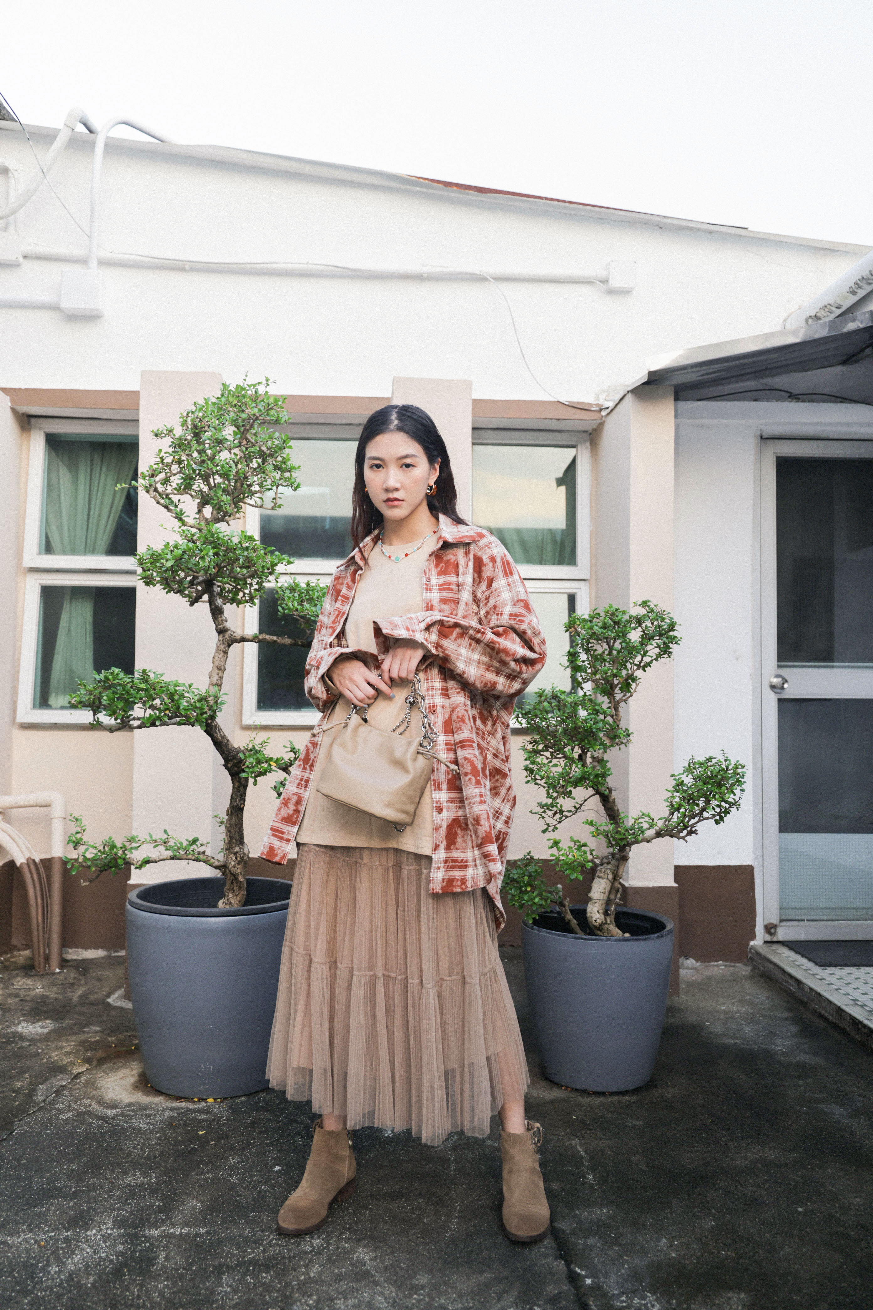 毛面洗水棉oversize tee (*現貨款式）