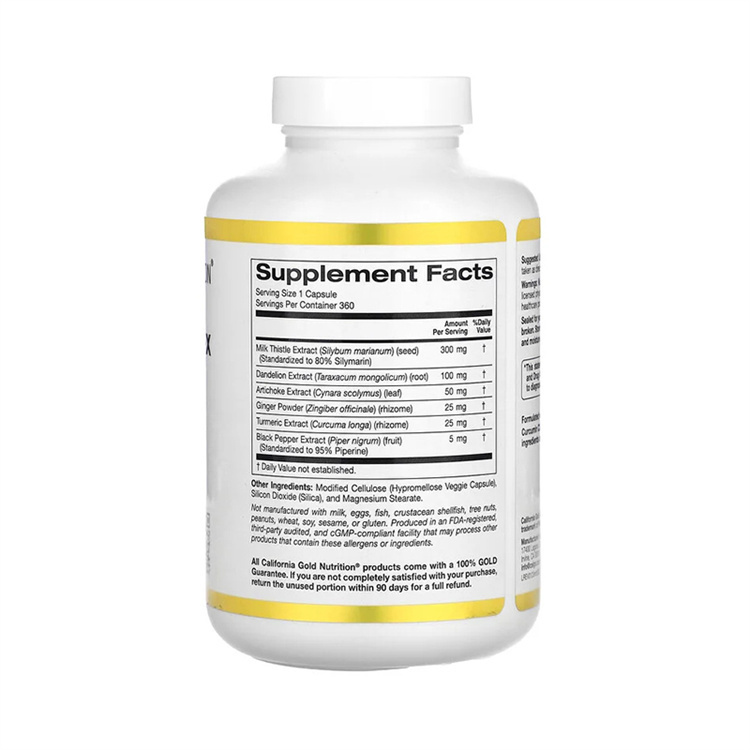 California Gold Nutrition,Liver Health, 300 mg, 360 Veggie Caps