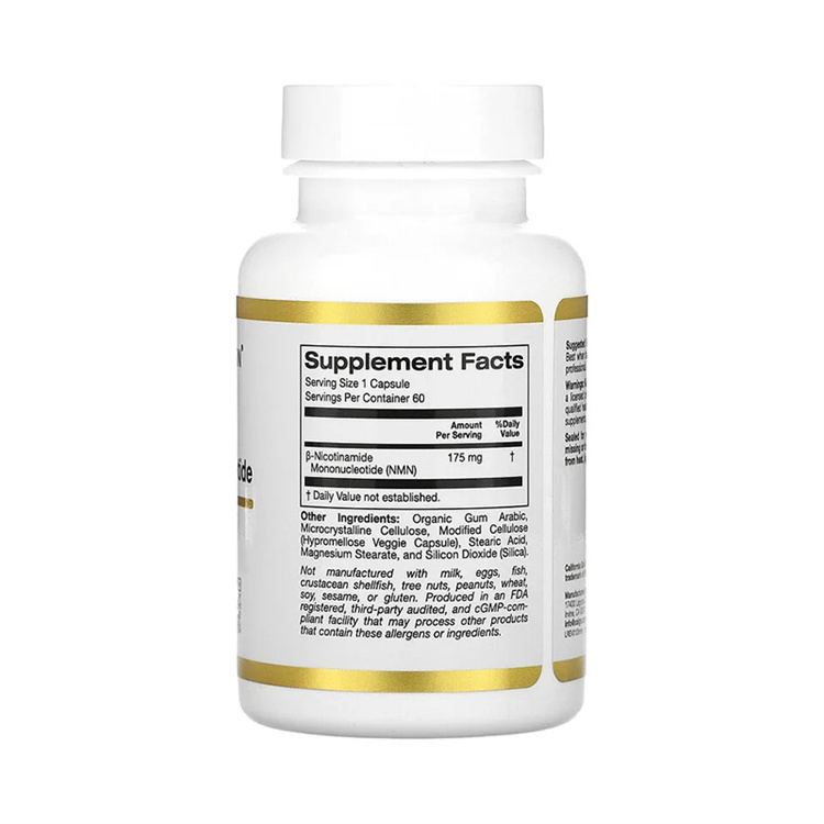 California Glod Nutrition NMN 175 mg  Extract ,60 Capsules