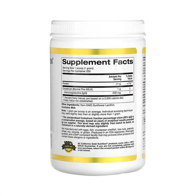 California Gold Nutrition Colostrum Powder 20% IgG, 200g