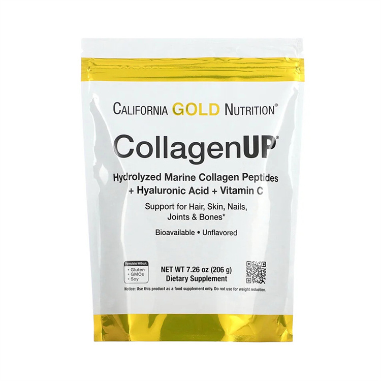 美國California Gold Nutrition海洋膠原蛋白+維他命C+透明質酸 ,206克