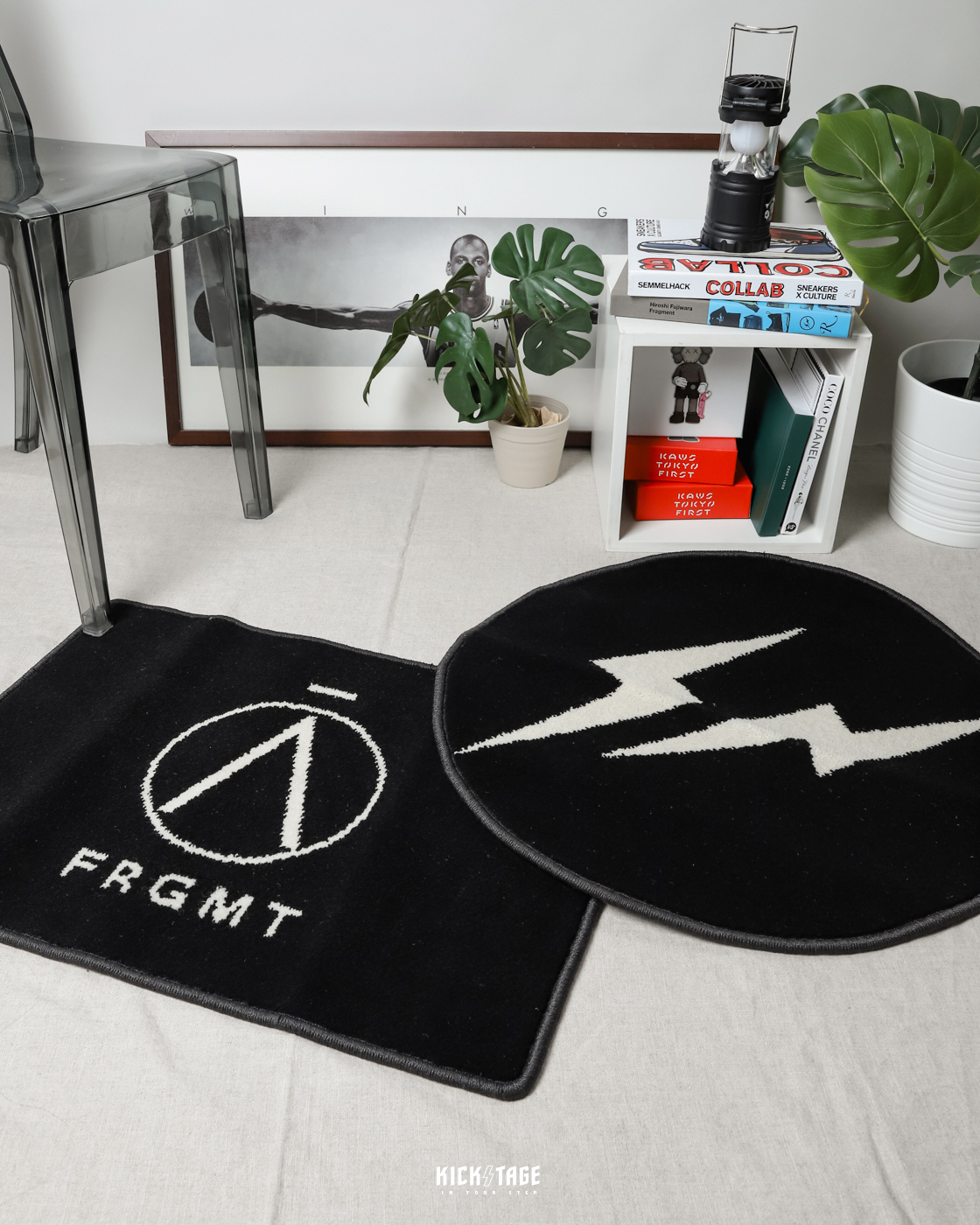 上海限定 藤原浩 Fragment Design PEACE PIECE Rug 閃電 羊毛 地毯 2張 圓形 方形【PPG22008】