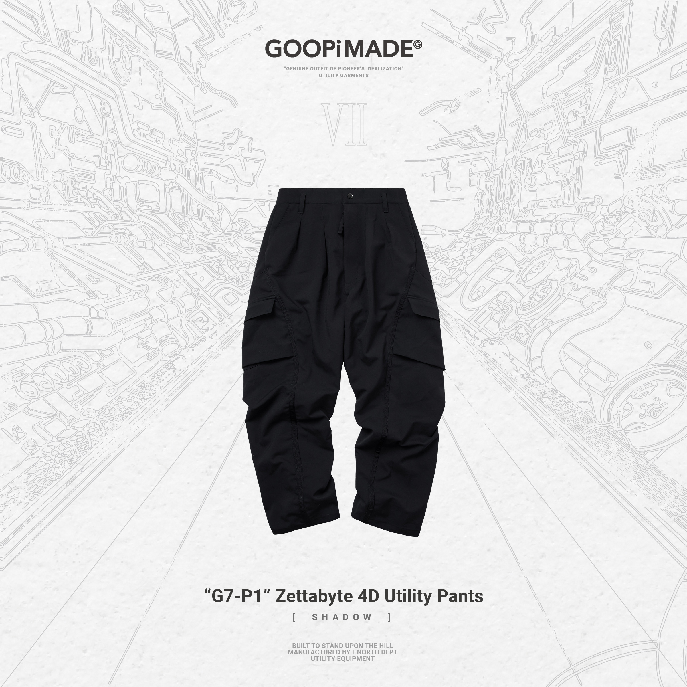 G7-P1” Zettabyte 4D Utility Pants - Shadow