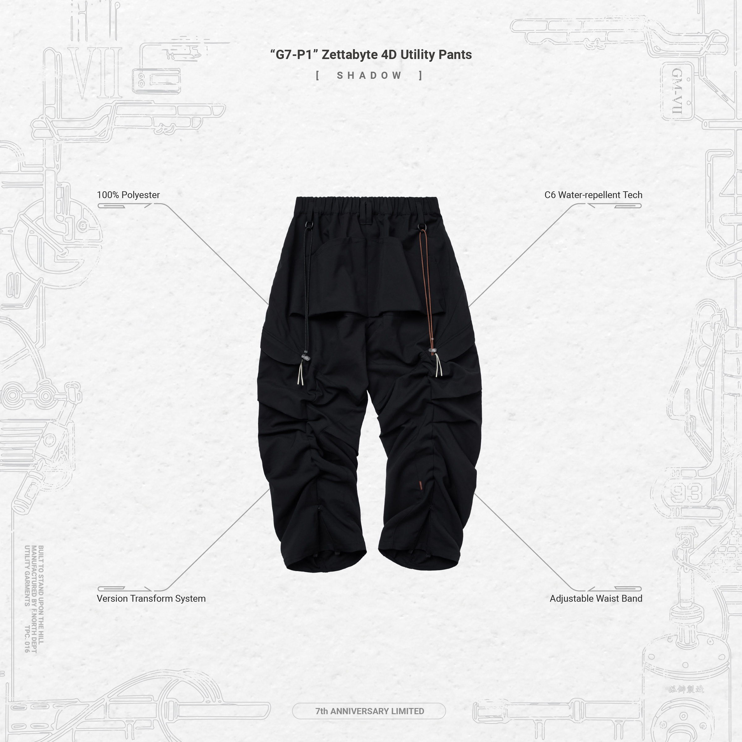 “G7-P1” Zettabyte 4D Utility Pants - Shadow