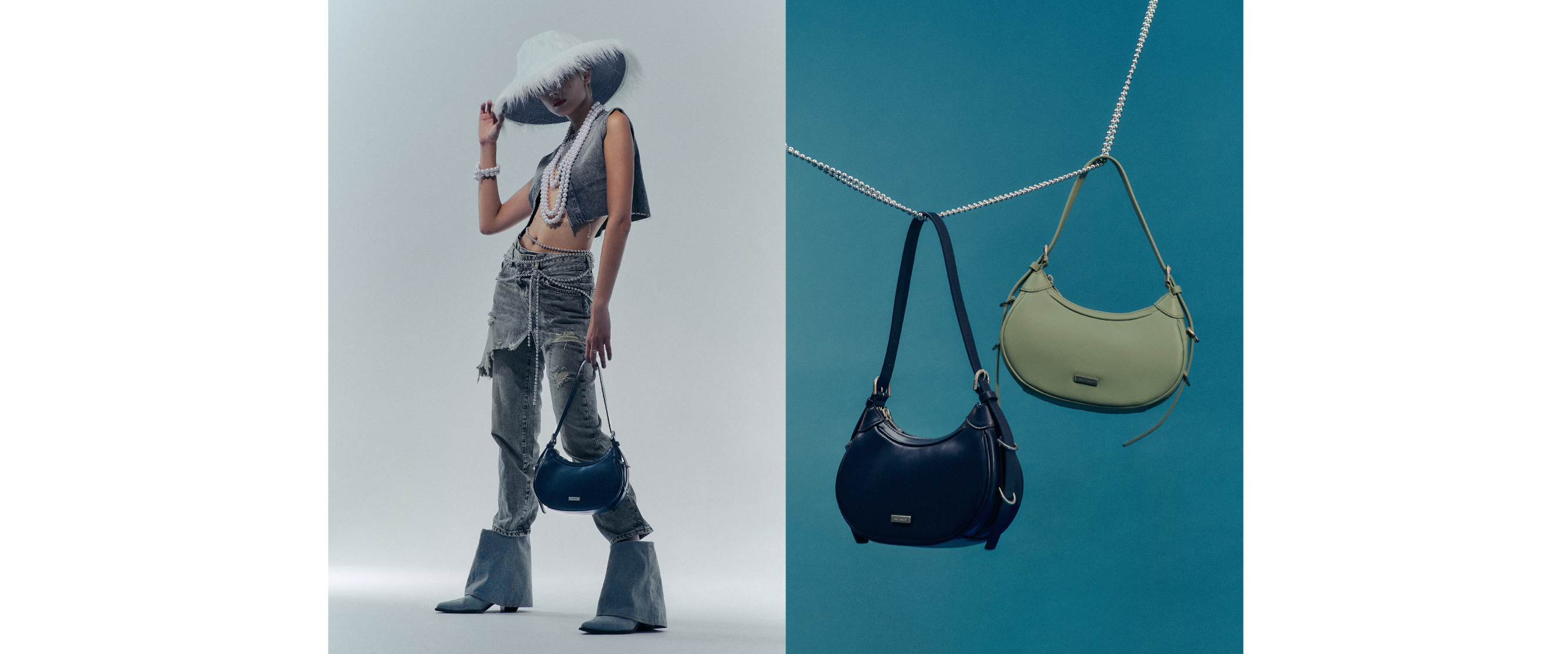 牛仔丹寧穿搭02：珍珠加全套丹寧