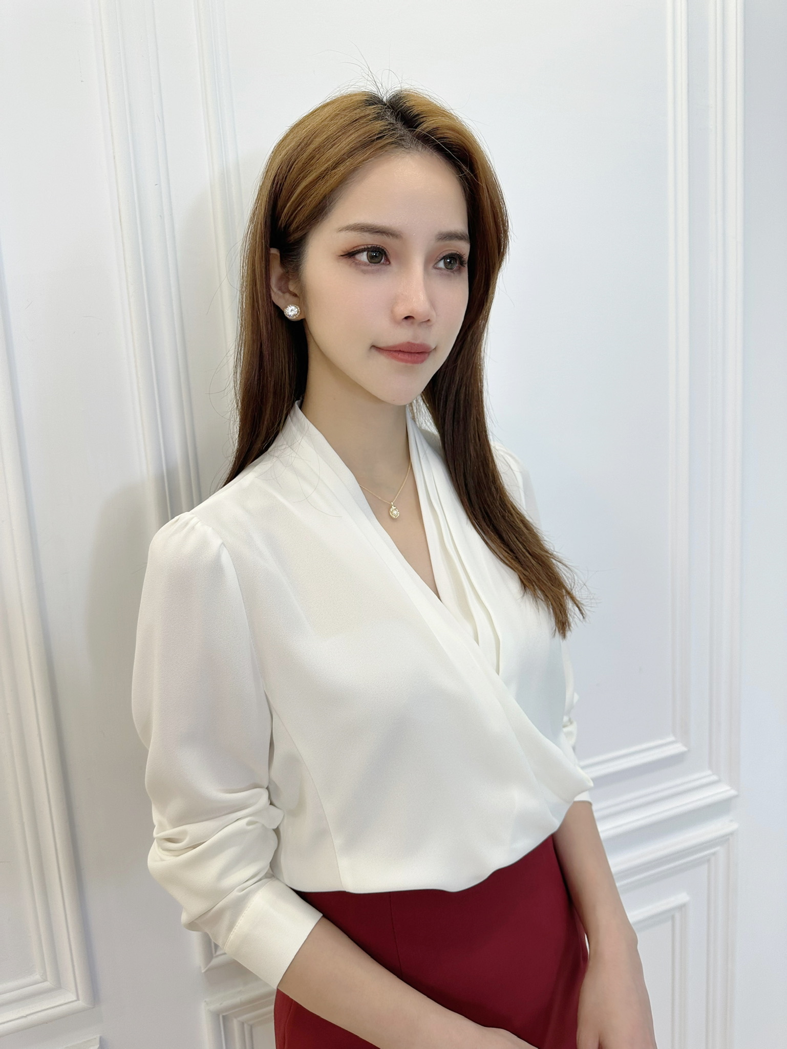 (職場必備!)百摺Ｖ領上衣