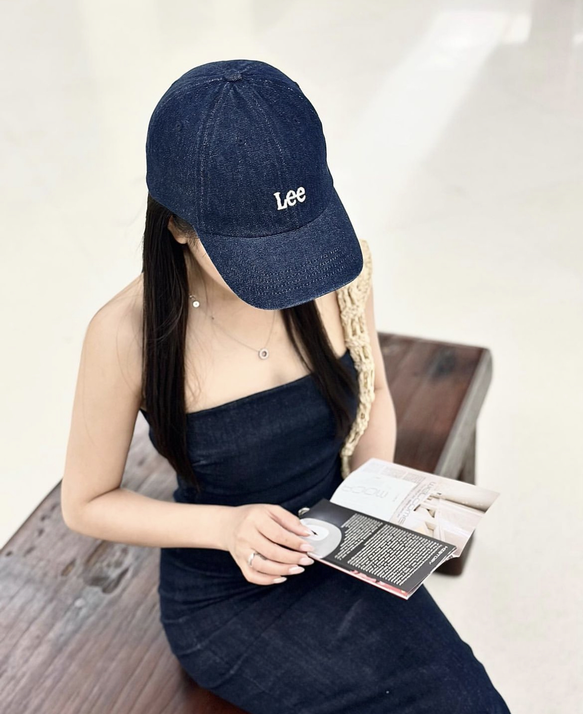 韓國🇰🇷連線 LEE LOGO 棒球帽 刺繡 老帽 奶茶 牛仔藍 海軍藍 黑色 墨綠 (任買兩件711免運)/預購