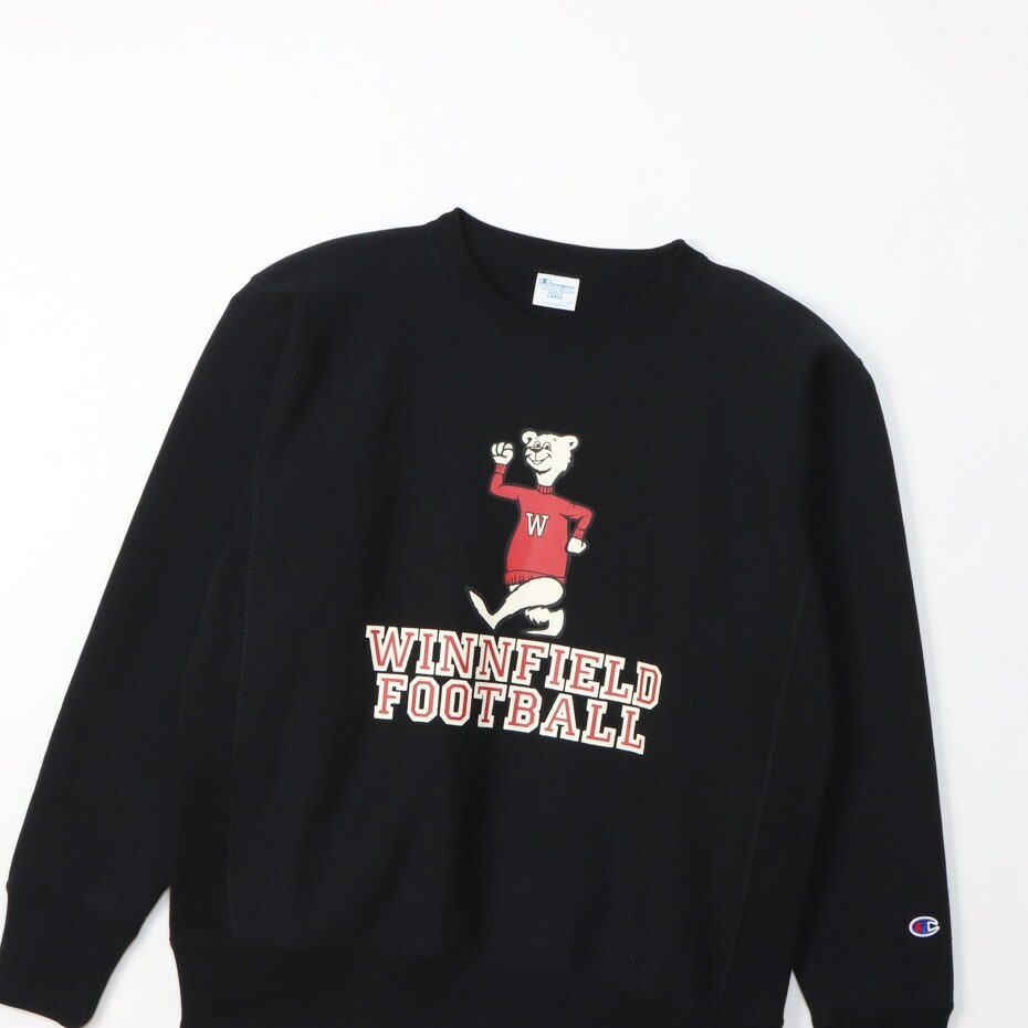 男款-REVERSE WEAVE 11.5oz重磅學院風寬版衛衣-黑色（C3-Y014-090）